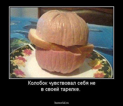 Колобок чувствовал себя не в своей тарелке.