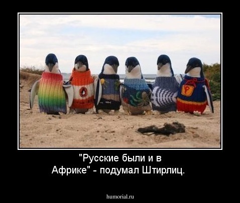 "Русские были и в Африке" - подумал Штирлиц.