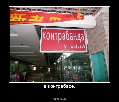 в контрабасе.