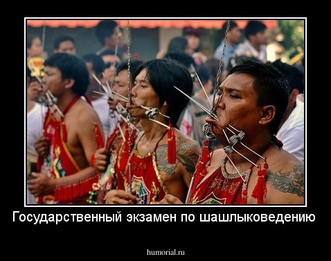 Государственный экзамен по шашлыковедению