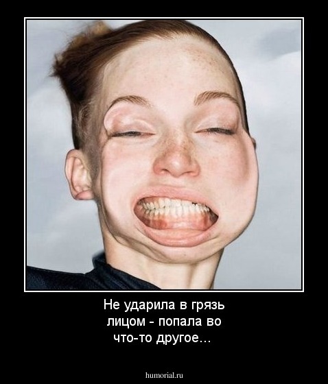 Не ударила в грязь лицом - попала во что-то другое...
