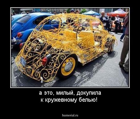 а это, милый, докупила к кружевному белью!