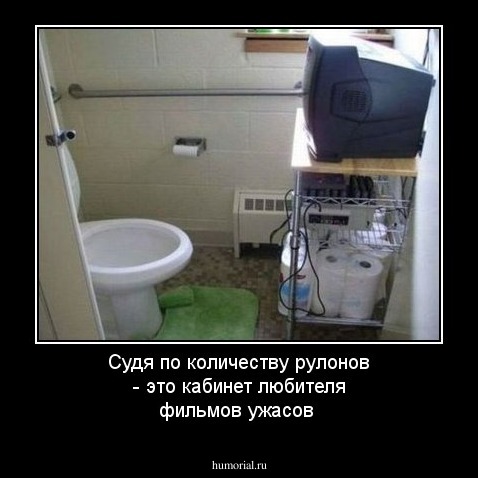 Судя по количеству рулонов - это кабинет любителя фильмов ужасов