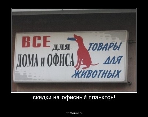 скидки на офисный планктон!