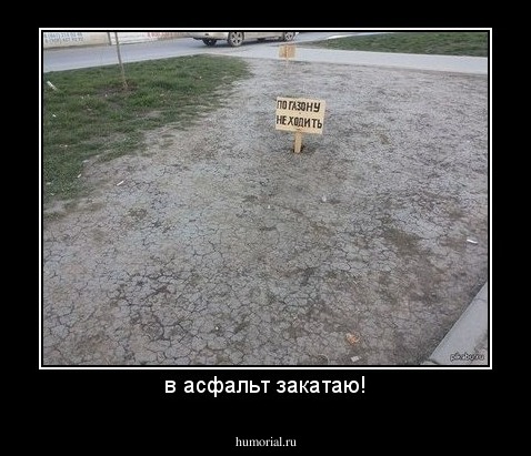 в асфальт закатаю!