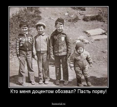 Кто меня доцентом обозвал? Пасть порву!
