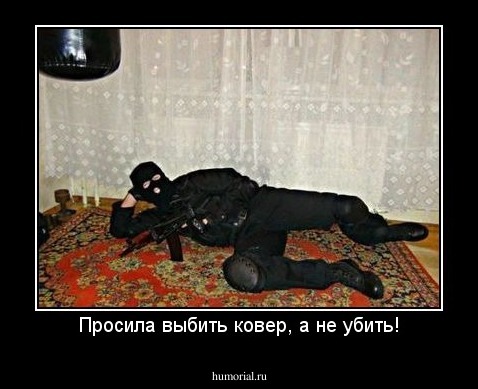 Просила выбить ковер, а не убить!