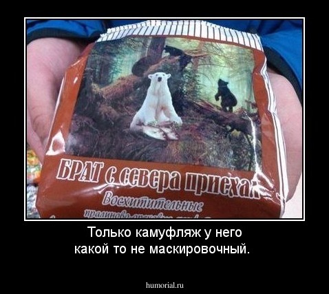 Только камуфляж у него какой то не маскировочный.