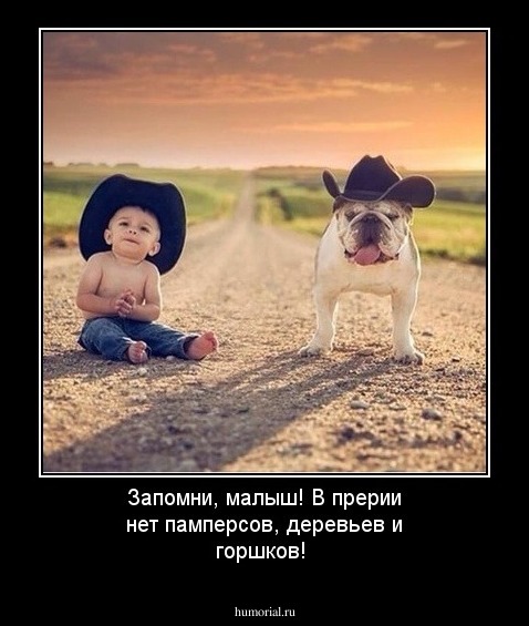 Запомни, малыш! В прерии нет памперсов, деревьев и горшков!