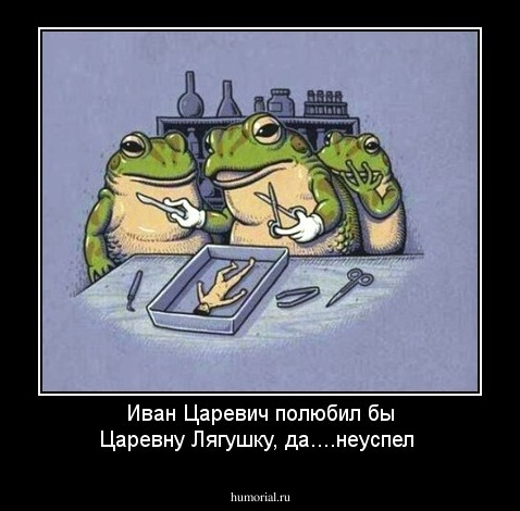 Иван Царевич полюбил бы Царевну Лягушку, да....неуспел
