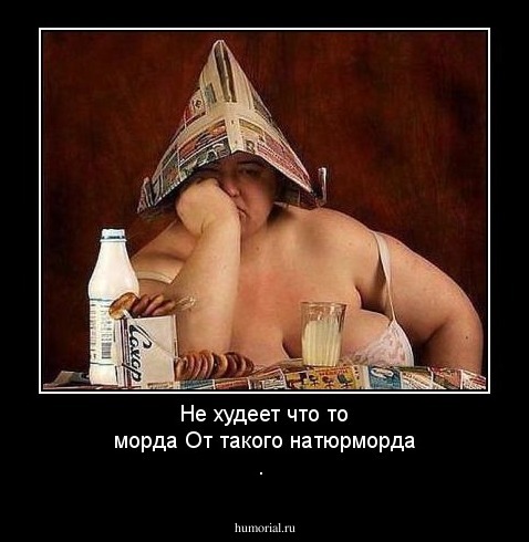 Не худеет что то морда
От такого натюрморда .
