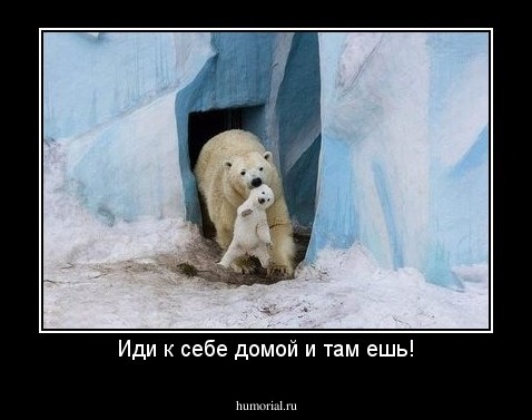 Иди к себе домой и там ешь!