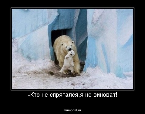 -Кто не спрятался,я не виноват!