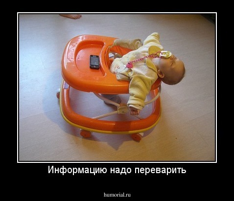 Информацию надо переварить