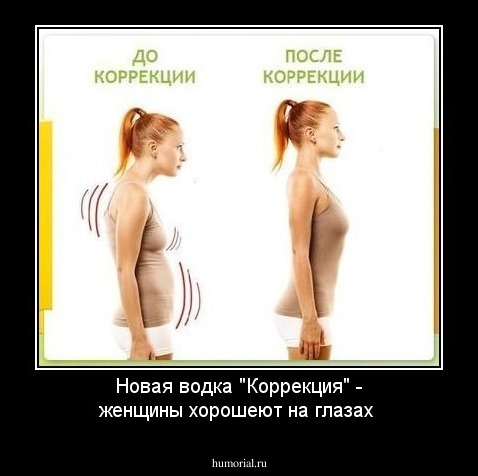 Новая водка "Коррекция" - женщины хорошеют на глазах