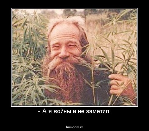 - А я войны и не заметил!