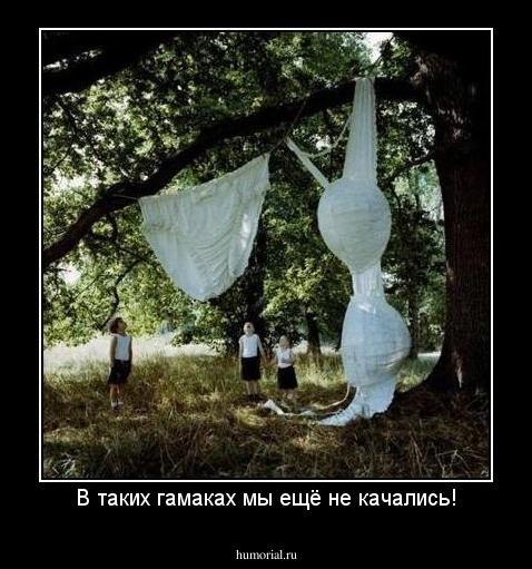 В таких гамаках мы ещё не качались!
