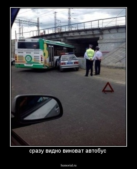 сразу видно виноват автобус 