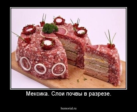 Мексика. Слои почвы в разрезе.