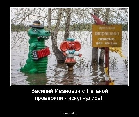 Василий Иванович с Петькой проверили - искупнулись!