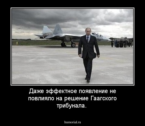Даже эффектное появление не повлияло на решение Гаагского трибунала.