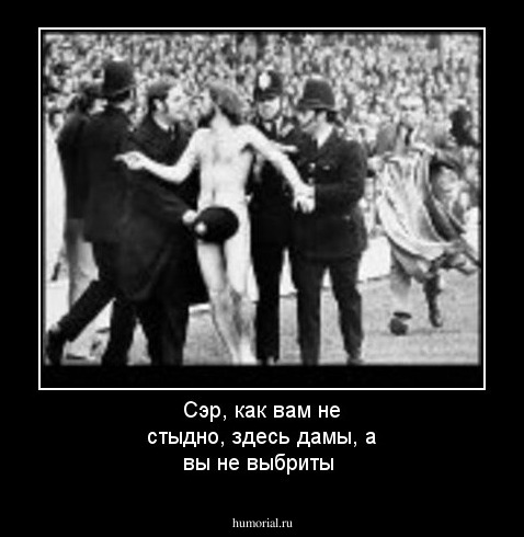 Сэр, как вам не стыдно, здесь дамы, а вы не выбриты