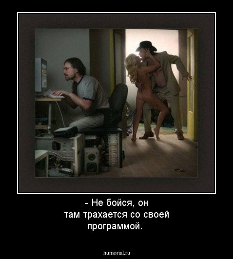 - Не бойся, он там трахается со своей программой.  
