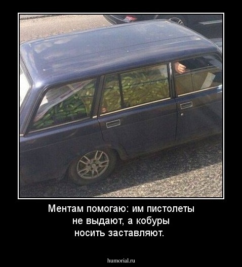 Ментам помогаю: им пистолеты не выдают, а кобуры носить заставляют.
