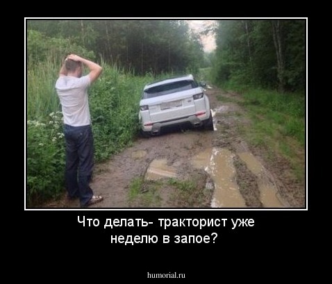 Что делать- тракторист уже неделю в запое?