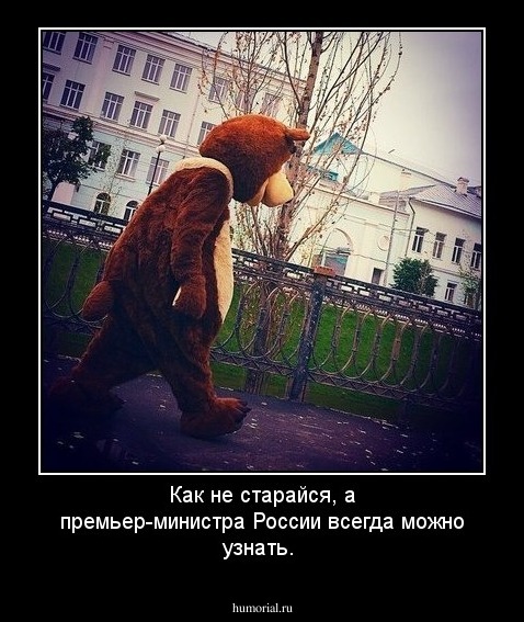 Как не старайся, а премьер-министра России всегда можно узнать.