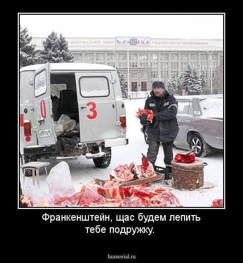 Франкенштейн, щас будем лепить тебе подружку.