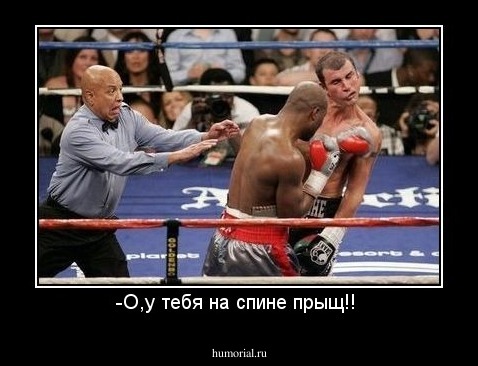 -О,у тебя на спине прыщ!! 