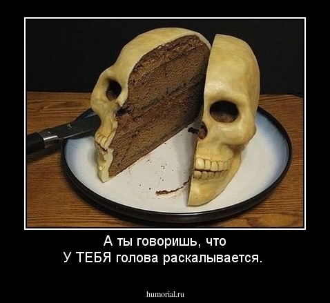 А ты говоришь, что У ТЕБЯ голова раскалывается.