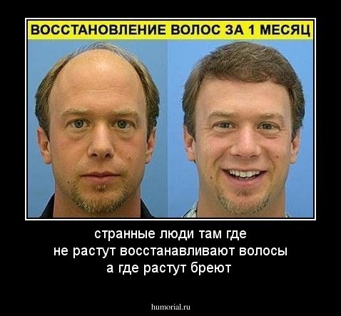 странные люди там где не растут восстанавливают волосы а где растут бреют 