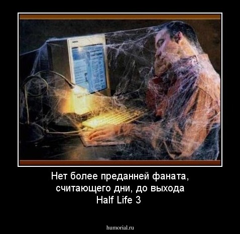 Нет более преданней фаната, считающего дни, до выхода Half Life 3