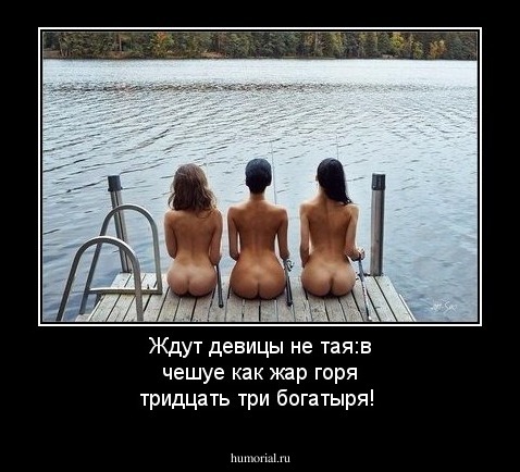 Ждут девицы не тая:в чешуе как жар горя тридцать три богатыря!