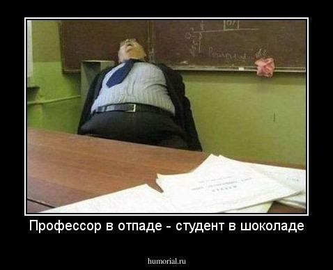 Профессор в отпаде - студент в шоколаде