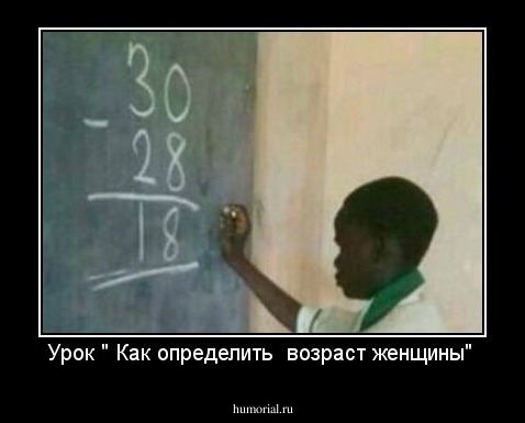 Урок " Как определить  возраст женщины" 