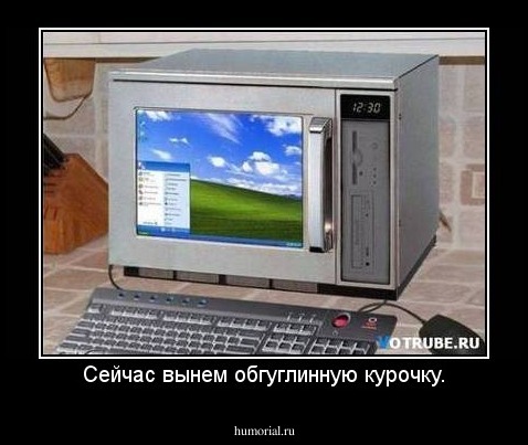 Сейчас вынем обгуглинную курочку.
