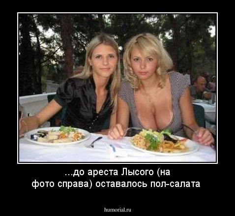 ...до ареста Лысого (на фото справа) оставалось пол-салата