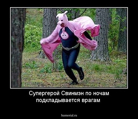 Супергерой Свинмэн по ночам подкладывается врагам