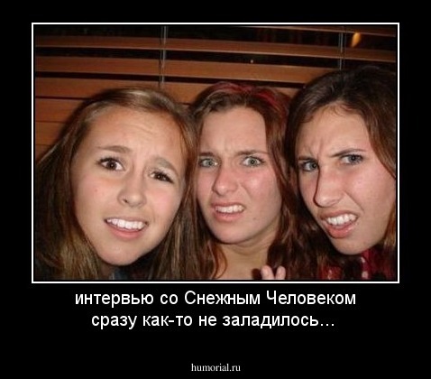 интервью со Снежным Человеком сразу как-то не заладилось...