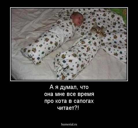 А я думал, что она мне все время про кота в сапогах читает?!