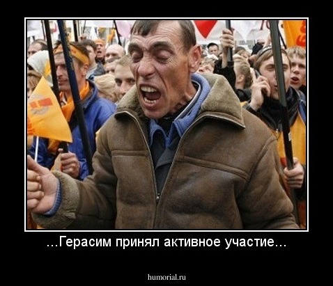...Герасим принял активное участие...