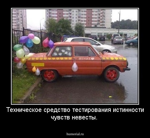 Техническое средство тестирования истинности чувств невесты.