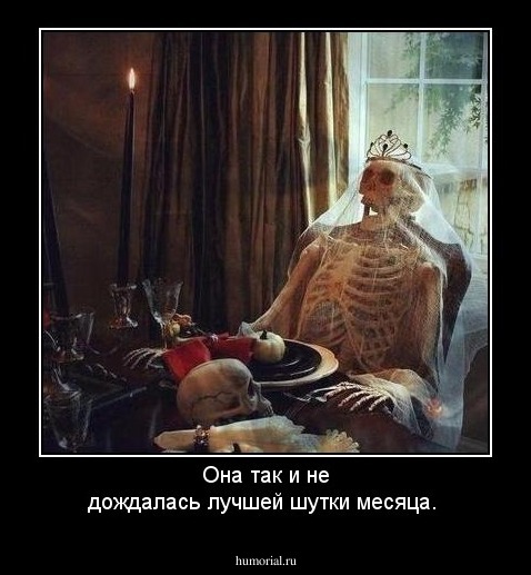 Она так и не дождалась лучшей шутки месяца.