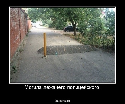 Могила лежачего полицейского.