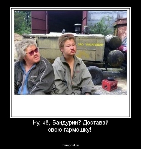 Ну, чё, Бандурин? Доставай свою гармошку!