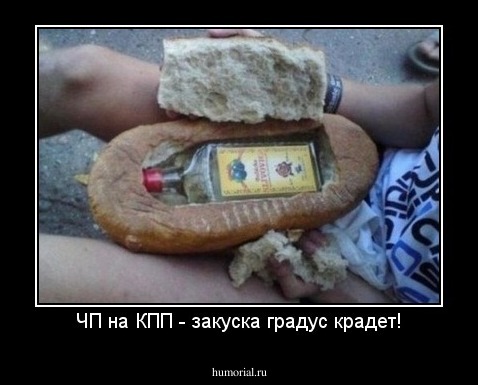 ЧП на КПП - закуска градус крадет!