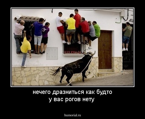 нечего дразниться как будто  у вас рогов  нету 